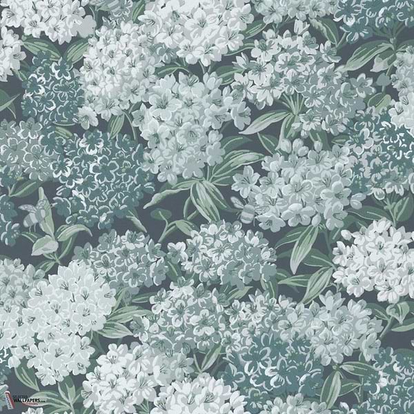 Rhododendron Walk Tapete-Little Greene-Hicks' Blue-Rolle-Selected Wallpapers-Interiors