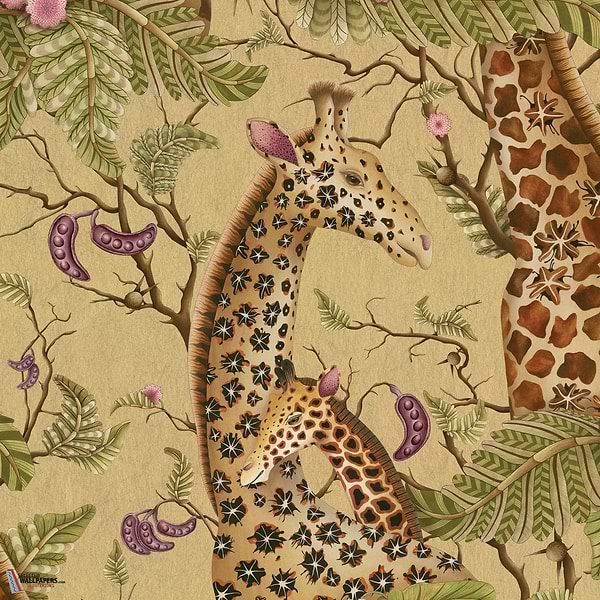 Royal Giraffe Tapete-Cole & Son-Gilded-Rolle-Selected Wallpapers-Interiors