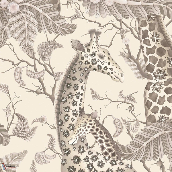 Royal Giraffe Tapete-Cole & Son-Pebble-Rolle-Selected Wallpapers-Interiors