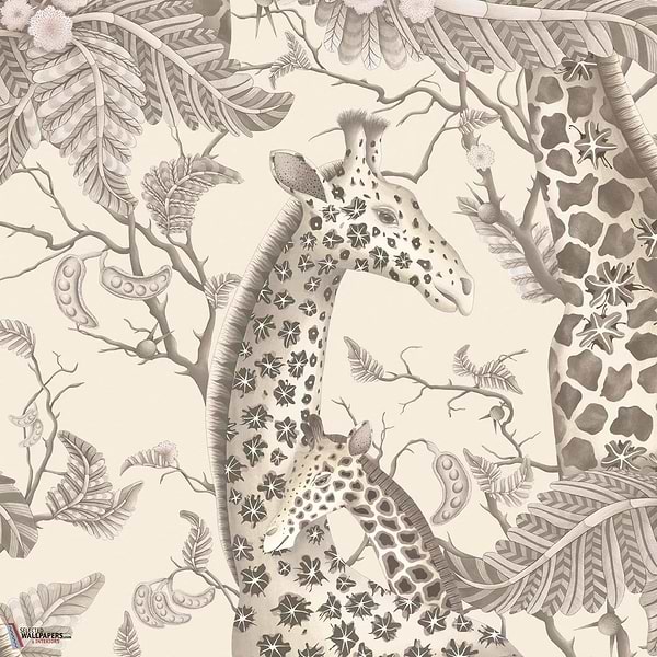 Royal Giraffe Tapete-Cole & Son-Pebble-Rolle-Selected Wallpapers-Interiors