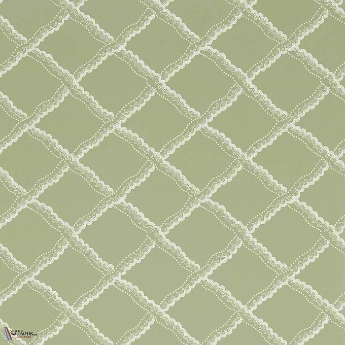 Rye Tapete-Sanderson-Shed green-Rolle-Selected Wallpapers-Interiors