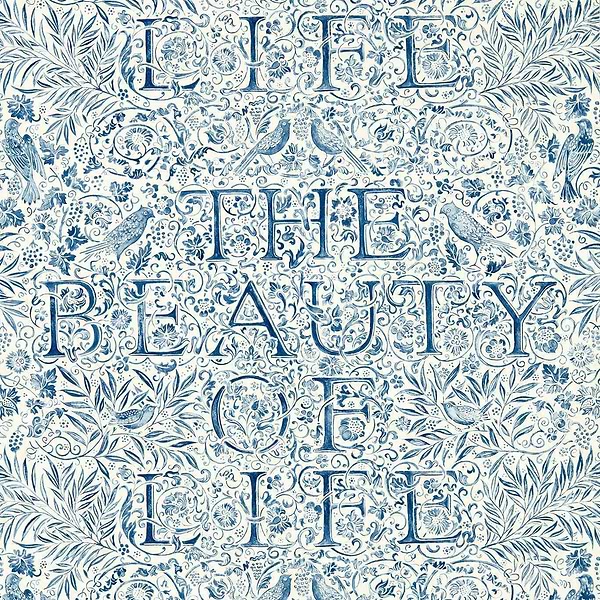 SALE The Beauty of Life-wallpaper-Morris & Co-Indigo-Roll-217190-Selected Wallpapers