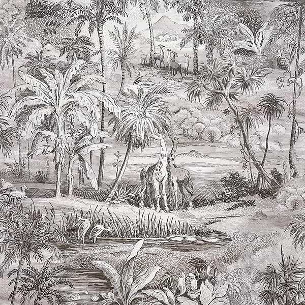Safari Tapete-Pierre Frey-Charbon-Meter (M1)-Selected Wallpapers-Interiors