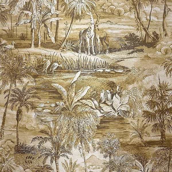 Safari Tapete-Pierre Frey-Ocre-Meter (M1)-Selected Wallpapers-Interiors