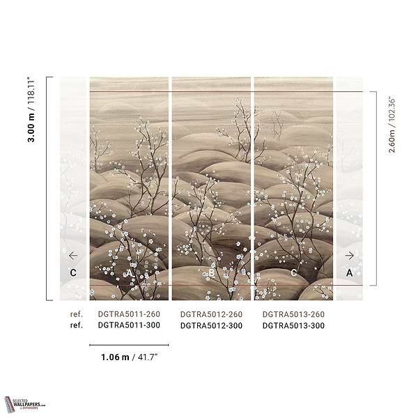 Sakura wallpaper-Masureel-Selected Wallpapers-Interiors
