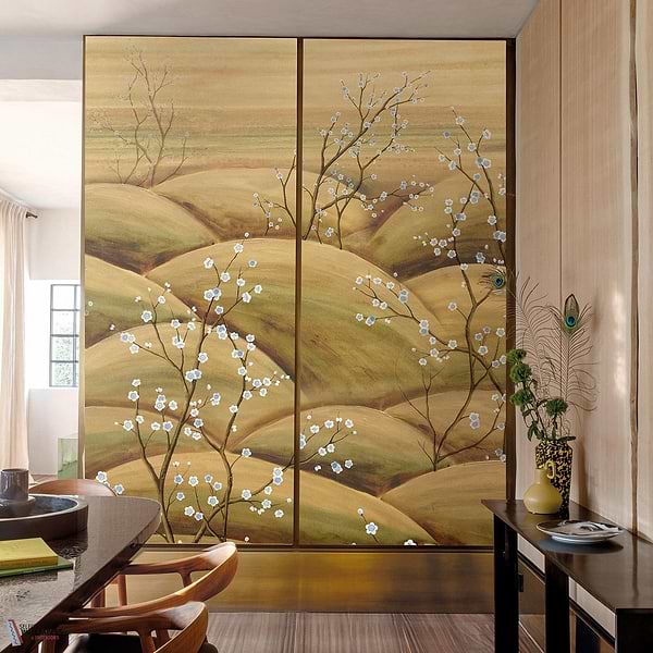 Sakura wallpaper-Masureel-Selected Wallpapers-Interiors