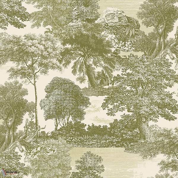 Salcey Forest Tapete-Masureel-Olive-Paneel A-Selected-Wallpapers-Interiors