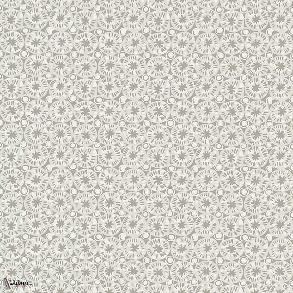 Sand dollar wallpaper-Thibaut-Pearl and charcoal-Roll-Selected Wallpapers-Interiors