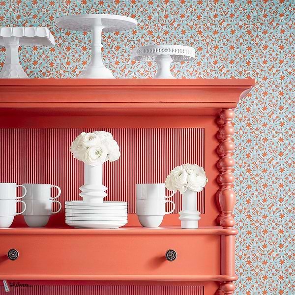 Sand dollar wallpaper-Thibaut-Selected Wallpapers-Interiors