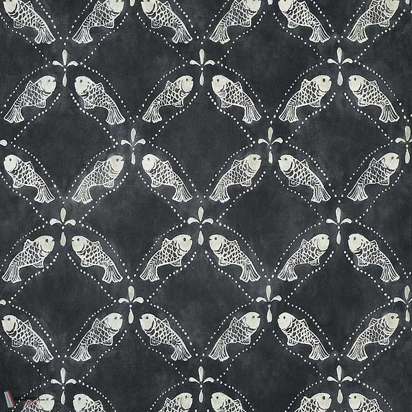 Santorini wallpaper-Thibaut-Black-Roll-Selected Wallpapers-Interiors