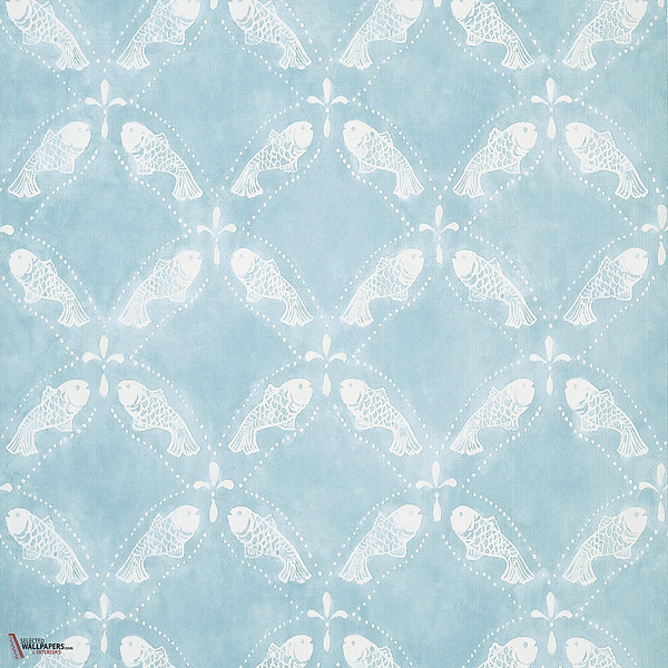 Santorini wallpaper-Thibaut-Light blue-Roll-Selected Wallpapers-Interiors