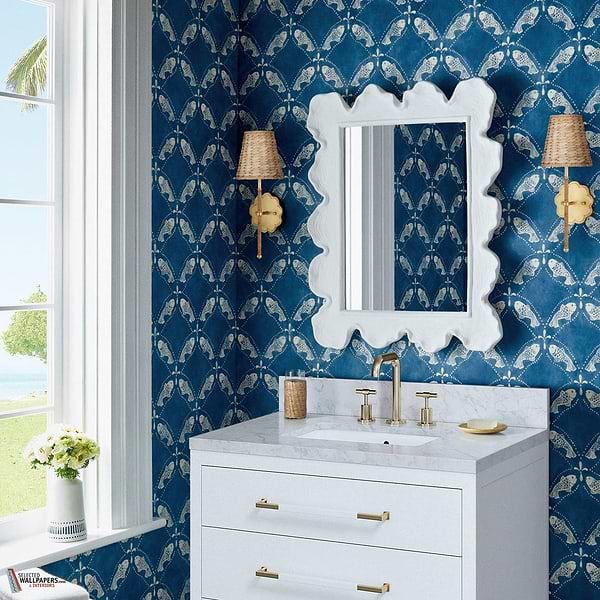 Santorini wallpaper-Thibaut-Selected Wallpapers-Interiors