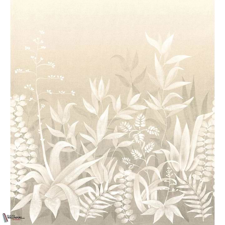 Saona wallpaper-Casamance-Sable/Blanc-Set-Selected-Wallpapers-Interiors