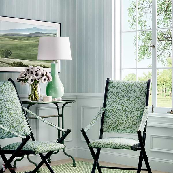 Scarlet Stripe wallpaper-Thibaut-Selected-Wallpapers-Interiors