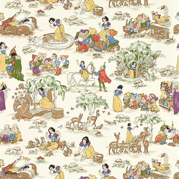 Snow White-behang-Sanderson-Whipped Cream-Rol-217275-Selected Wallpapers