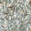 Solandra wallpaper-Casamance-Ivoire/Celadon-Roll-Selected-Wallpapers-Interiors