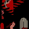 Solitude wallpaper-Mind the Gap-Black/red-Roll-Selected Wallpapers-Interiors
