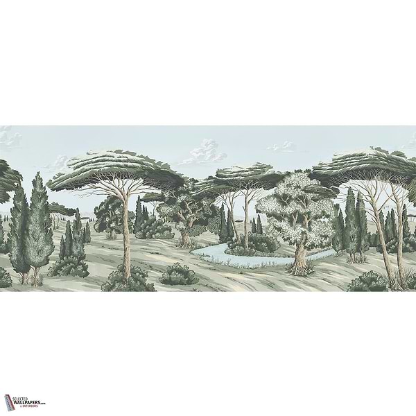 Sovana wallpaper-Les Dominotiers-Blue sky-Non Woven 70 cm-M2-Selected Wallpapers-Interiors