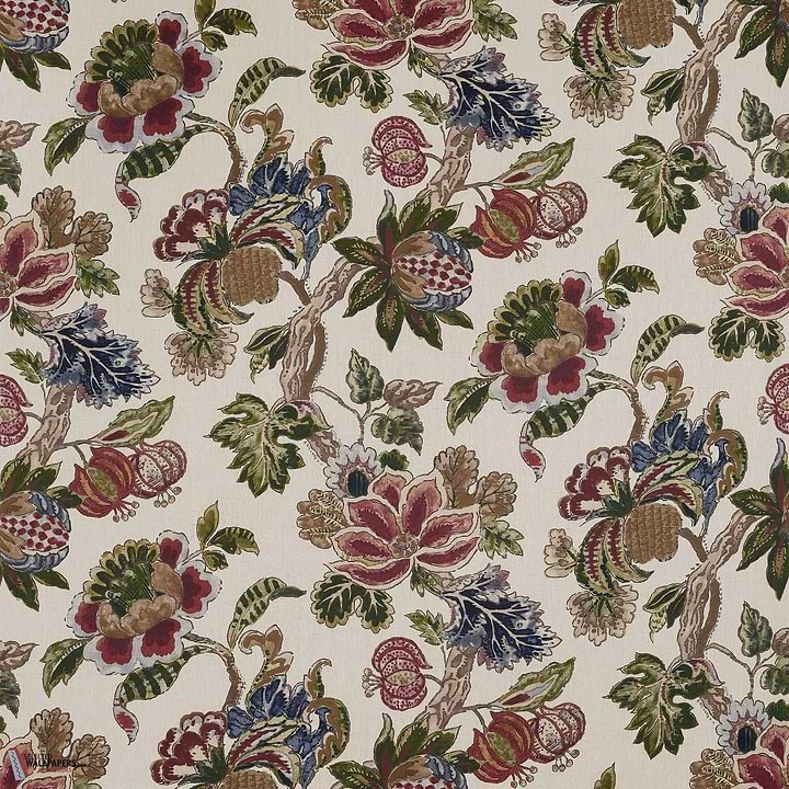 Stockbridge wallpaper-Anna French-Apricot and slate-Roll-Selected Wallpapers-Interiors