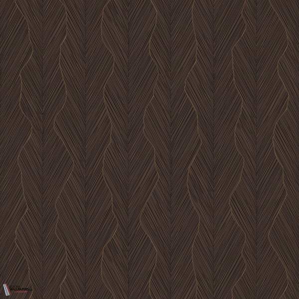 Strie wallpaper-Casamance-Noir/Dore-Roll-Selected Wallpapers-Interiors