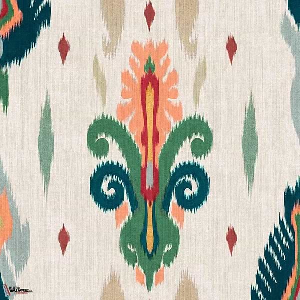 Sumba wallpaper-Coordonne-Green-Non Woven-Roll-Selected Wallpapers-Interiors