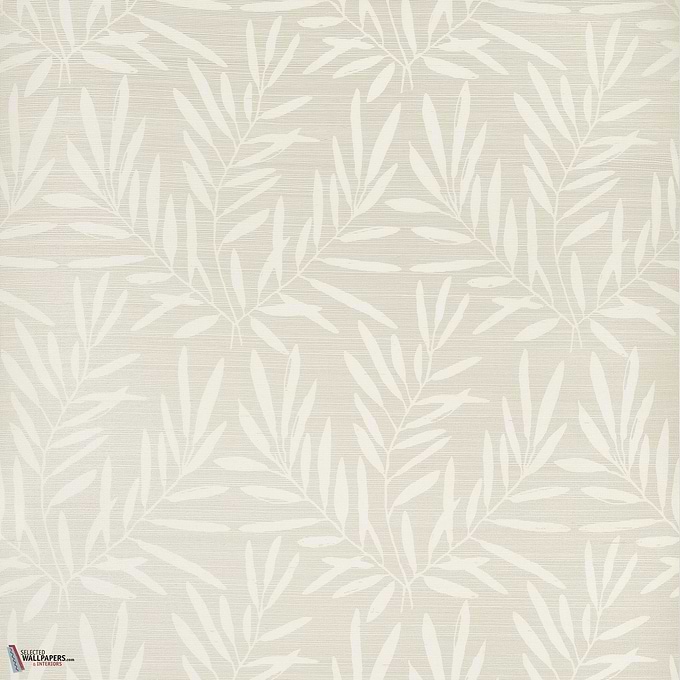 Summer leaves wallpaper-Thibaut-Beige-Roll-Selected Wallpapers-Interiors