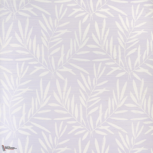 Summer leaves wallpaper-Thibaut-Lavender-Roll-Selected Wallpapers-Interiors