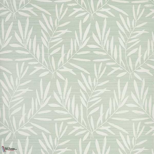 Summer leaves wallpaper-Thibaut-Willow-Roll-Selected Wallpapers-Interiors