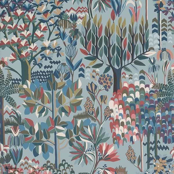 Alpine Tapete-Thibaut-Spa Blue-Rolle-Selected Wallpapers-Interiors