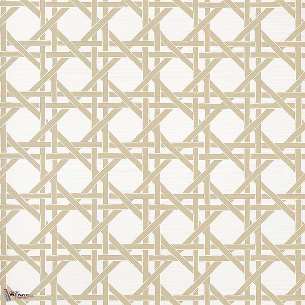 Canary trellis wallpaper-Thibaut-Beige-Roll-Selected Wallpapers-Interiors