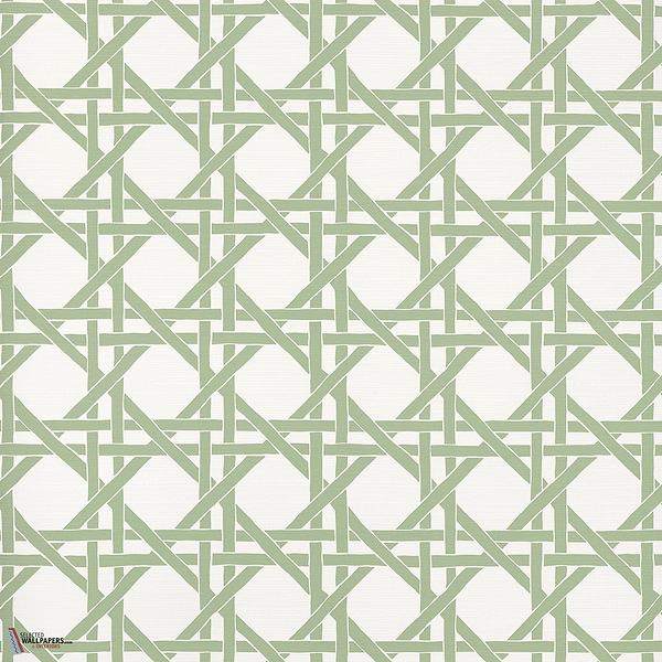 Canary trellis wallpaper-Thibaut-Willow-Roll-Selected Wallpapers-Interiors