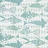Batik fish Tapete-Thibaut-Spa blue-Rolle-Selected Wallpapers-Interiors