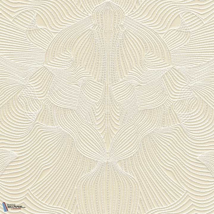 Techno Bee Embroidered-Moooi-wallpaper-Ivory-Meter (M1)-Selected-Wallpapers-Interiors