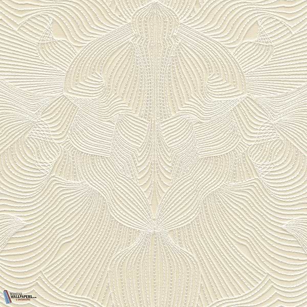 Techno Bee Embroidered-Moooi-wallpaper-Ivory-Meter (M1)-Selected-Wallpapers-Interiors