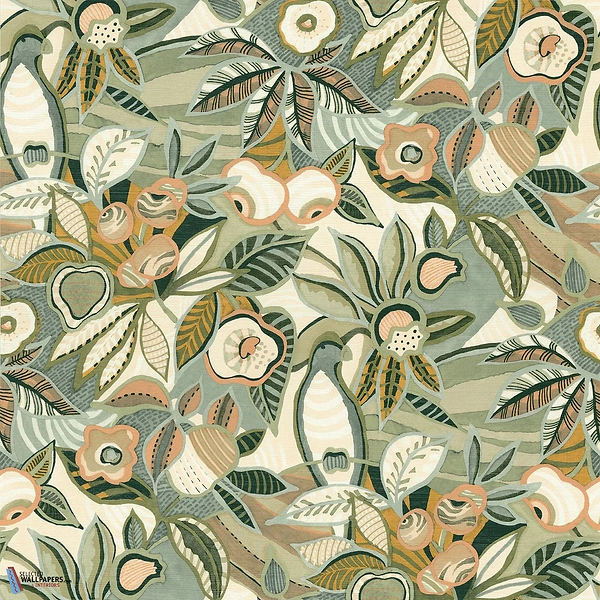 Tehuana-Casamance-wallpaper-Celadon/Amande-Roll-Selected Wallpapers