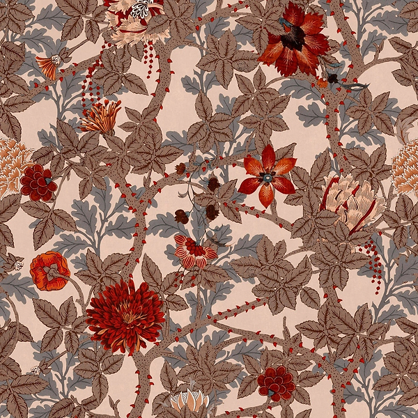 The Flowering Tapete-Mind the Gap-Light-300 cm (standaard)-Selected-Wallpapers-Interiors