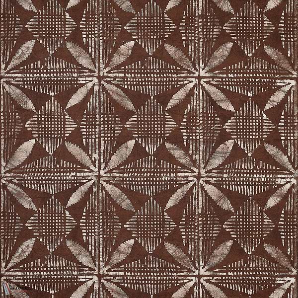 Tortuga batik wallpaper-Thibaut-Brown-Roll-Selected Wallpapers-Interiors