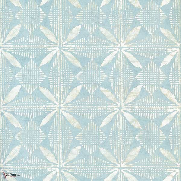 Tortuga batik wallpaper-Thibaut-Light blue-Roll-Selected Wallpapers-Interiors
