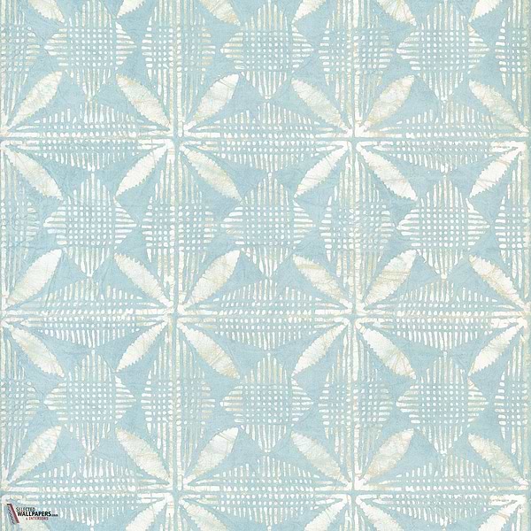 Tortuga batik wallpaper-Thibaut-Light blue-Roll-Selected Wallpapers-Interiors