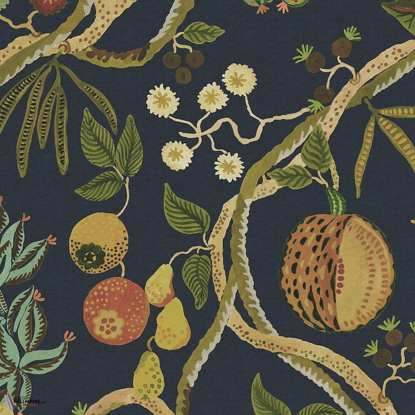 Tree Of Life Mural Tapete-Sandberg-Dark Blue-Mattic-M2-Selected Wallpapers-Interiors