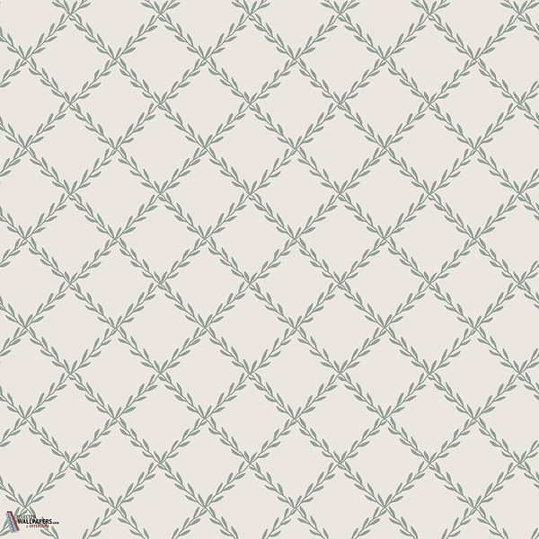 Trellis behang-Sandberg-Forest Green-Rol-Selected Wallpapers-Interiors