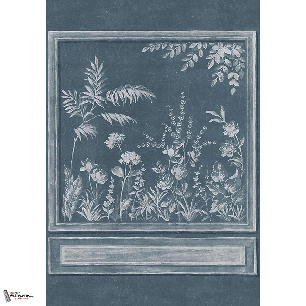 Trianon Metal wallpaper-Casamance-Pierre Bleue-Set-Selected Wallpapers-Interiors