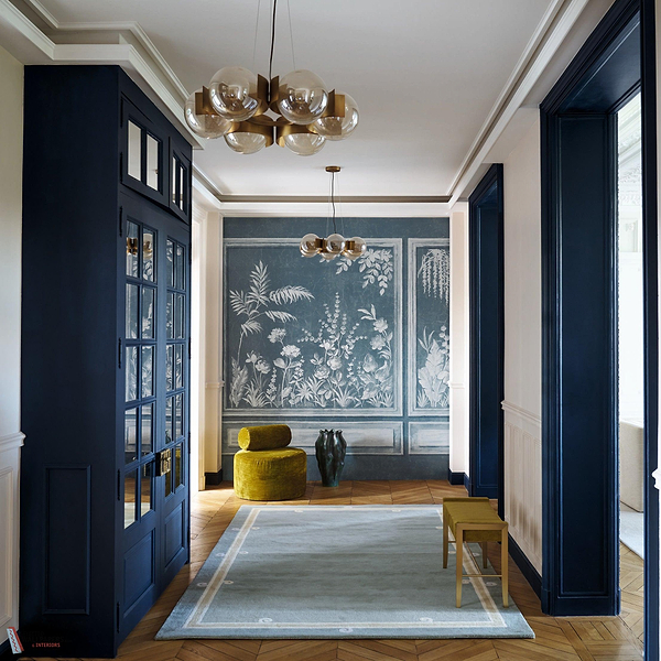 Trianon Metal wallpaper-Casamance-Selected Wallpapers-Interiors