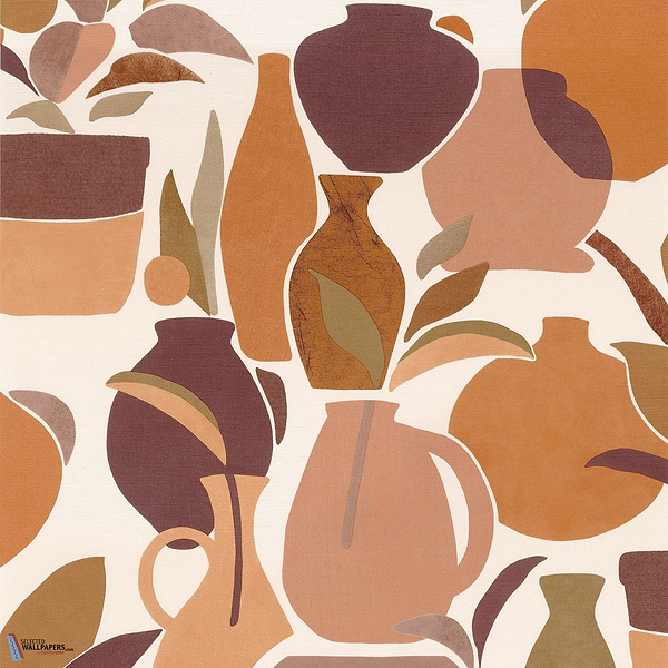Vallauris-Wallpaper-Casamance-Terre de Sienne/Nude-Roll-76210610-Selected Wallpapers