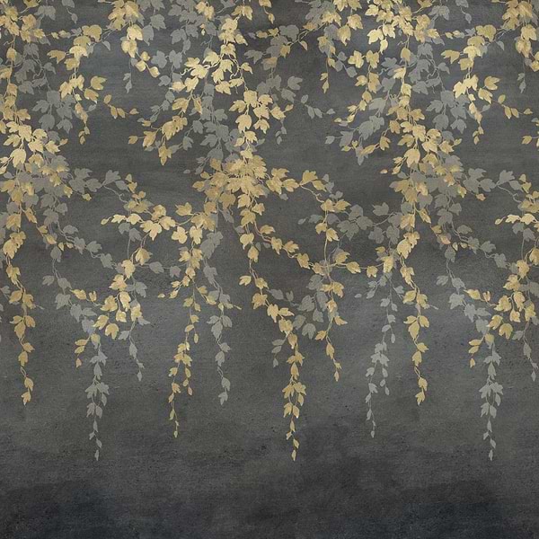 Vine Shadow wallpaper-Coordonne-Gold-Metallics-M2-Selected Wallpapers-Interiors