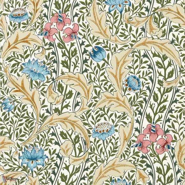 Wild Tulip & Vine wallpaper-Morris & Co-Multi-Roll-Selected Wallpapers-Interiors