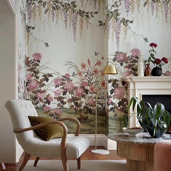 Wisteria Bloom Tapete-1838 wallcoverings-Selected Wallpapers-Interiors
