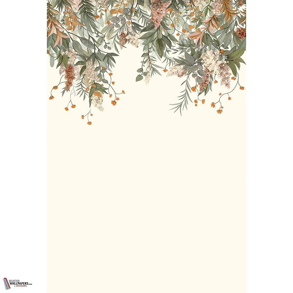 Wisteria Tapete-Casamance-Ivoire/Vert Amande-Set-Selected-Wallpapers-Interiors