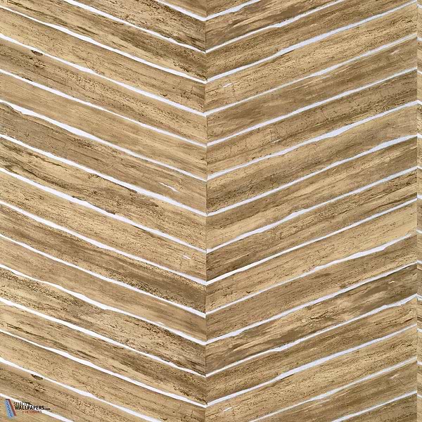Wood Herringbone-Thibaut-Natural on Metallic Silver-Roll-Selected-Wallpapers-Interiors