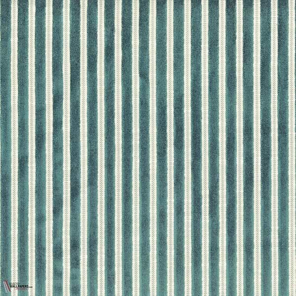 Zebu fabric-Casamance-Bleu Lagon-Meter (M1)-Selected-Wallpapers-Interiors